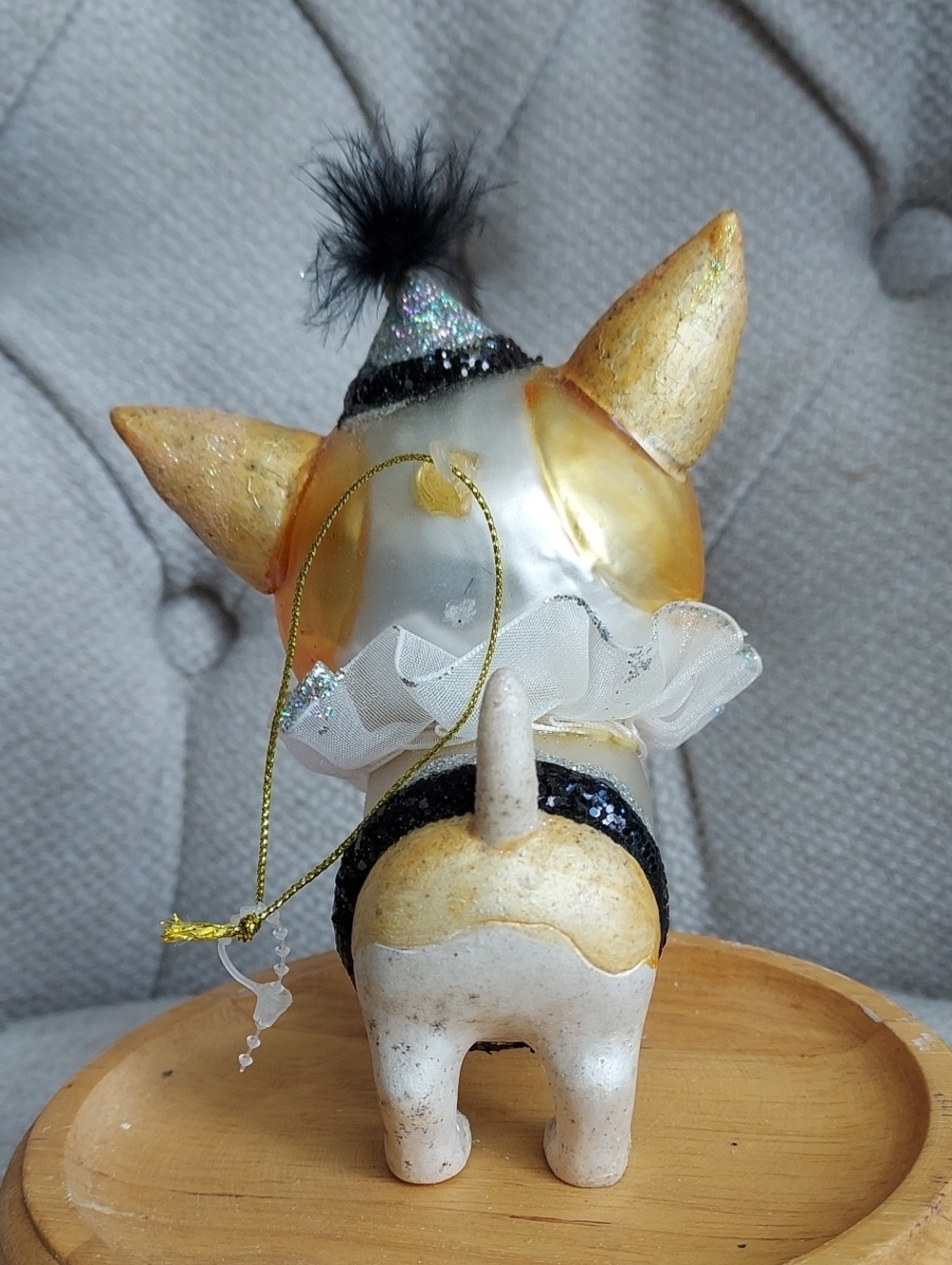 Robert Stanley Blown Glass Chihuahua Clown Christmas Ornament - Picture 5 of 12